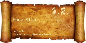 Herz Rita névjegykártya